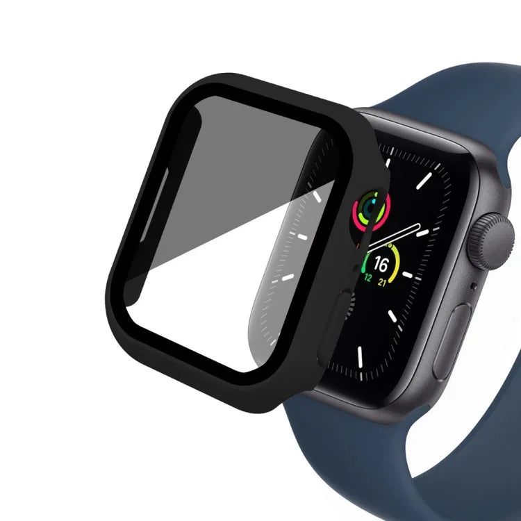 Frosted PC + Anti-spy Tempered Film Integrated Watch Protective Case, For Apple Watch SE 2025 / 2023 / 2022 44mm, For Apple Watch SE 2025 / 2023 / 2022 40mm, For Apple Watch Ultra 3 / 2 / 1 49mm, For Apple Watch 9 / 8 45mm, For Apple Watch 9 / 8 41mm