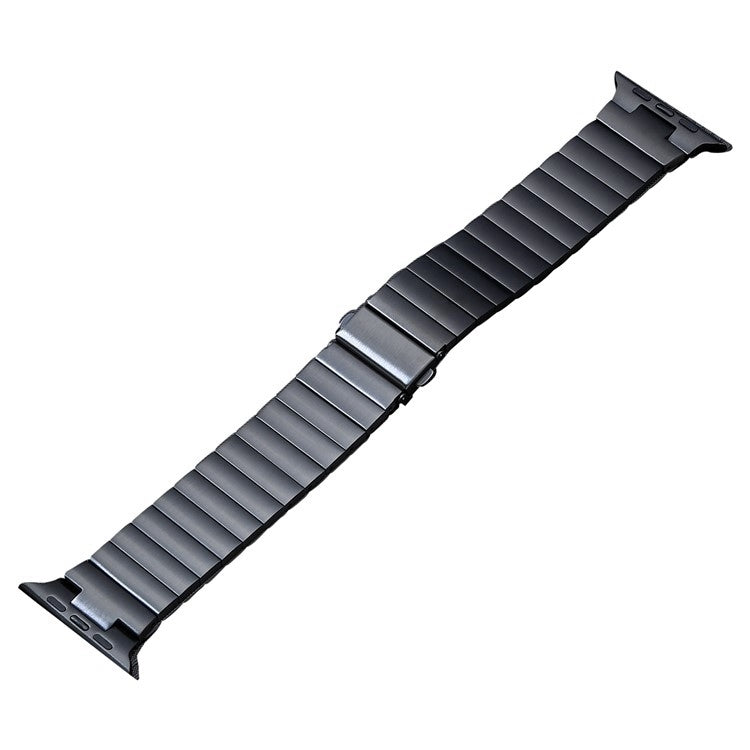 Flat Buckle Stainless Steel Watch Band, For Apple Watch SE 2023 44mm, For Apple Watch Ultra 49mm, For Apple Watch SE 2023 40mm, For Apple Watch Ultra 2 49mm, For Apple Watch SE 2022 40mm, For Apple Watch Series 9 45mm, For Apple Watch SE 2022 44mm
