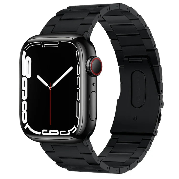 PG63 Three-Bead Protrusion Titanium Metal Watch Band, For Apple Watch Series 6 40mm, For Apple Watch Series 6 44mm, For Apple Watch Series 5 44mm, For Apple Watch Series 5 40mm, For Apple Watch Series 4 44mm, For Apple Watch Series 4 40mm