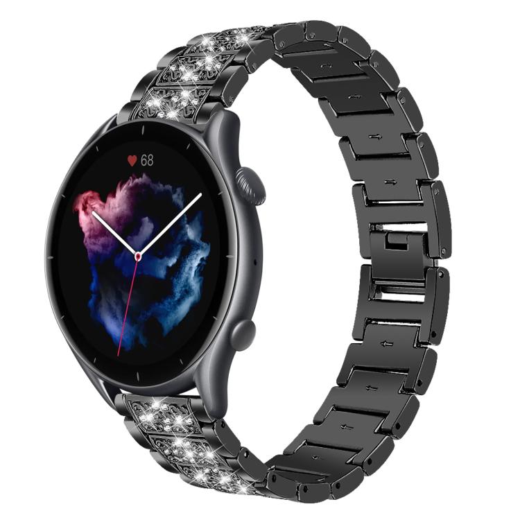 xDfind Diamond Jewelry Steel Watch Band, 22mm For Amazfit GTR 4/3/3 Pro/Bip6/Bip5, 20mm For Amazfit Bip U / Lite / Bip 3 Pro, 20mm For Amazfit GTS4 mini/GTS3/2/2E/GT2 mini, 18mm For Huawei GT5/GT4 41mm / OPPO Watch X2 Mini, 14mm For Garmin Lily 2