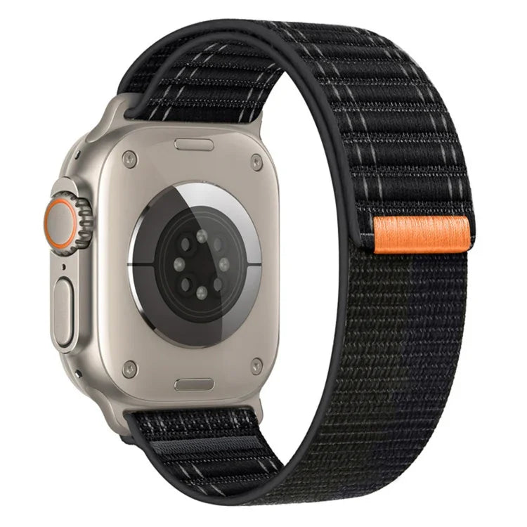 Sea Wave Nylon Hook and Loop Fastener Watch Band, For Apple Watch SE 2023 44mm, For Apple Watch SE 2023 40mm, For Apple Watch Ultra 2 49mm, For Apple Watch Series 9 45mm, For Apple Watch Series 9 41mm, For Apple Watch Ultra 49mm