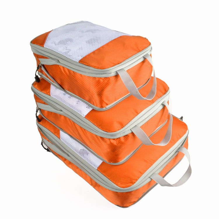 3 PCS/Set Travel Waterproof Compression Clothes Storage Bag, Orange With Net, Nevy With Net, Pink With Net, Red With Net, Green With Net, Gray With Net, Black With Net, Gray Without Net, Black Without Net, Red Without Net, Blue Without Net