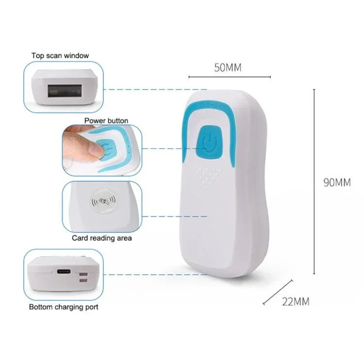 125KHz IC Card Reader Bluetooth RFID 1D/2D Code Scanning Access Control Key - Trustpick