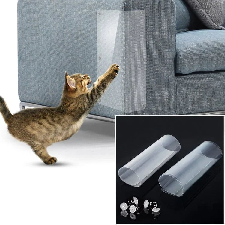 2 PCS Cat Scratch Protection PVC Sofa Anti - scratch Stickers , Size: 14x39cm - Trustpick