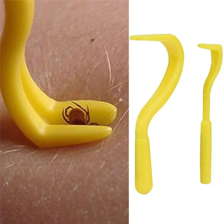 2 PCS Pet Catcher Flea Clipper Animal Deworming Pull Hard Tick Extractor Cats and Dogs Lice Scavenging Flea Hook - Trustpick