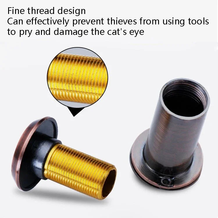 2 PCS Security Door Cat Eye HD Glass Lens 200 Degrees Wide - Angle Anti - Tiny Hotel Door Eye - Trustpick