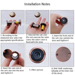 2 PCS Security Door Cat Eye HD Glass Lens 200 Degrees Wide - Angle Anti - Tiny Hotel Door Eye - Trustpick