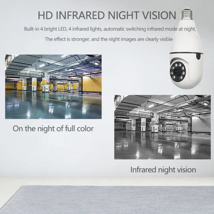 360 Degree 3MP HD Smart WiFi Bulb Camera - Trustpick