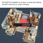 4CH HD 720P 1.0 Mega Pixel 2.4GHz WiFi IP Bullet Camera + NVR Kit - Trustpick