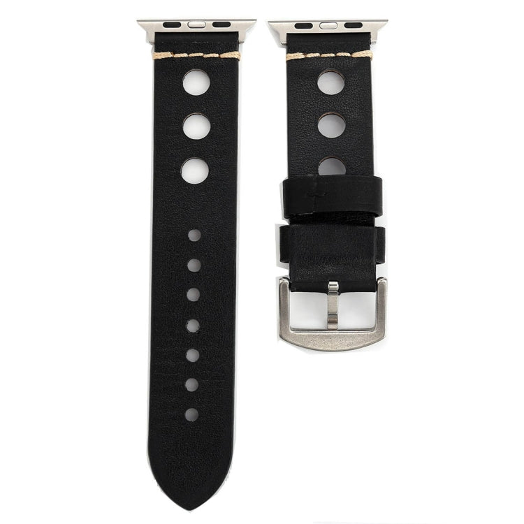 สำหรับสาย Apple Watch Series 7 45mm / 6 & SE & 5 & 4 44mm / 42mm 3 & 2 & 1 สายหนังแท้รูย้อนยุค สำหรับ 42mm