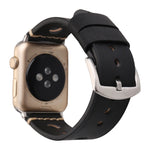 สำหรับสาย Apple Watch Series 7 45mm / 6 & SE & 5 & 4 44mm / 42mm 3 & 2 & 1 สายหนังแท้รูย้อนยุค สำหรับ 42mm