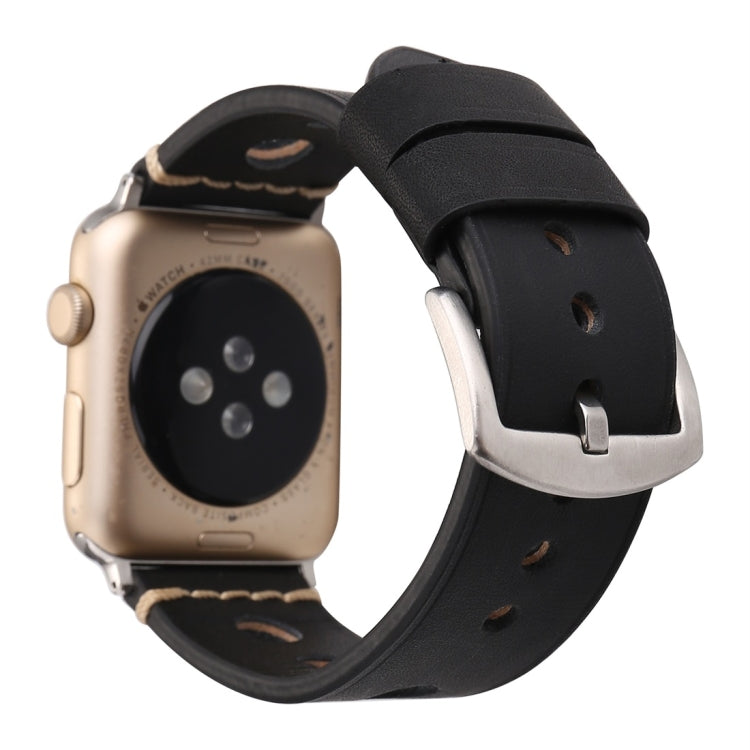 สำหรับสาย Apple Watch Series 7 45mm / 6 & SE & 5 & 4 44mm / 42mm 3 & 2 & 1 สายหนังแท้รูย้อนยุค สำหรับ 42mm