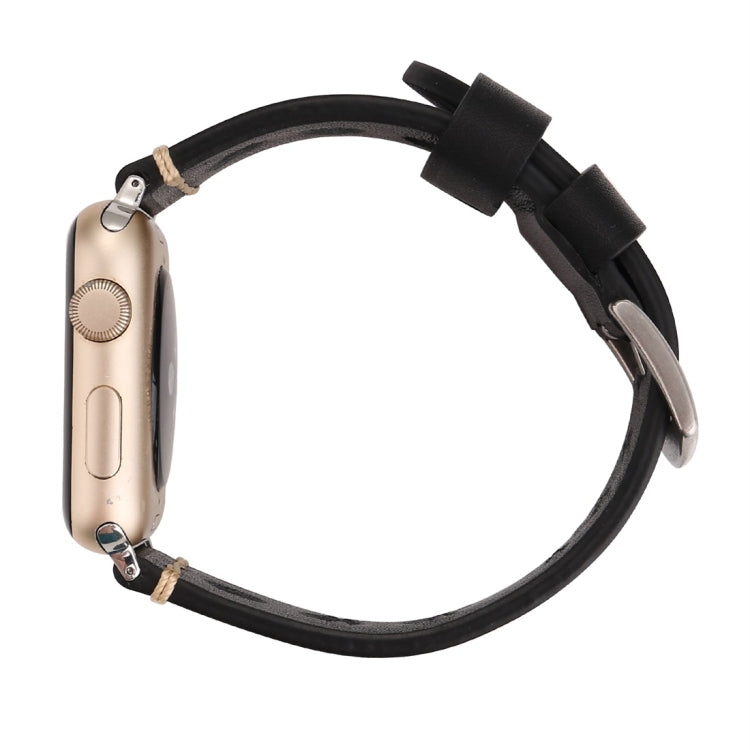สำหรับสาย Apple Watch Series 7 45mm / 6 & SE & 5 & 4 44mm / 42mm 3 & 2 & 1 สายหนังแท้รูย้อนยุค สำหรับ 42mm