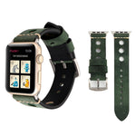 สำหรับสาย Apple Watch Series 7 45mm / 6 & SE & 5 & 4 44mm / 42mm 3 & 2 & 1 สายหนังแท้รูย้อนยุค สำหรับ 42mm