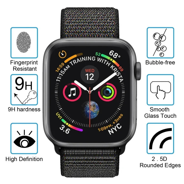 ฟิล์มกันรอยหน้าจอ PET โค้ง 3D แบบเต็มจอ HD ทนความร้อน ENKAY Hat-Prince สำหรับ Apple Watch Series 6 / 5 / 4 / Watch SE 40 มม.