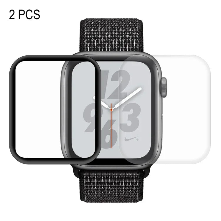 ฟิล์มกันรอยหน้าจอเต็มจอ 3D PET + ฟิล์มกันรอยหน้าจอโค้ง 3D Electroplating PET สำหรับ Apple Watch Series 6 / 5 / 4 / Watch SE 44 มม. จำนวน 2 ชิ้น ENKAY Hat-Prince