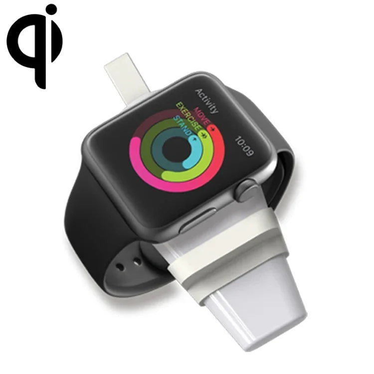 ที่ชาร์จไร้สายแม่เหล็ก USB แบบพกพามาตรฐาน Qi B2 สำหรับ Apple Watch Series 4 & 3 & 2 & 1