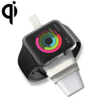 ที่ชาร์จไร้สายแม่เหล็ก USB แบบพกพามาตรฐาน Qi B2 สำหรับ Apple Watch Series 4 & 3 & 2 & 1