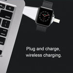 ที่ชาร์จไร้สายแม่เหล็ก USB แบบพกพามาตรฐาน Qi B2 สำหรับ Apple Watch Series 4 & 3 & 2 & 1