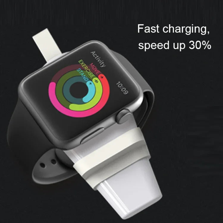 ที่ชาร์จไร้สายแม่เหล็ก USB แบบพกพามาตรฐาน Qi B2 สำหรับ Apple Watch Series 4 & 3 & 2 & 1