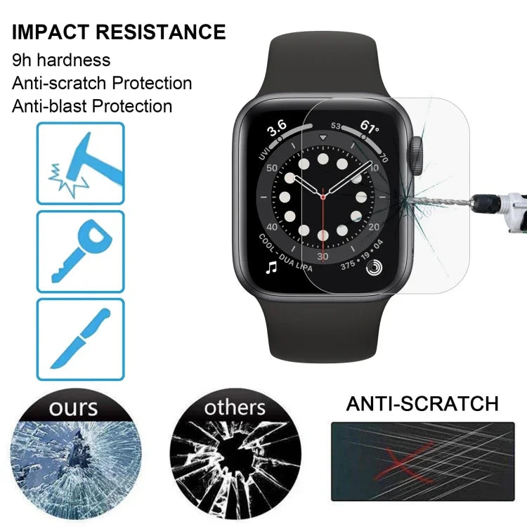 ฟิล์มกระจกนิรภัย 9H 2.5D สำหรับ Apple Watch Series 6 / 5 / 4 / Watch SE 40มม., สำหรับ Apple Watch Series 6 / 5 / 4 / Watch SE 40มม.