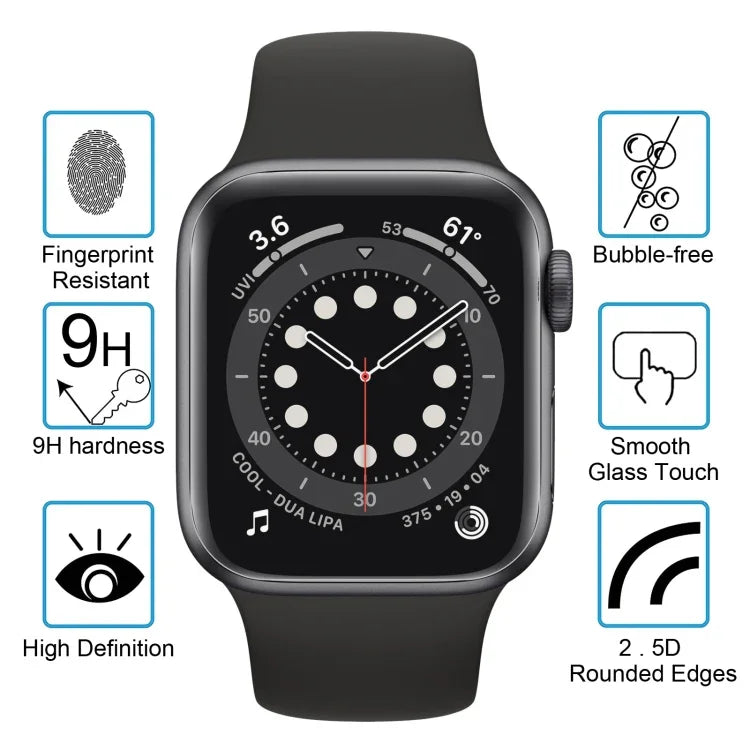 ฟิล์มกระจกนิรภัย 9H 2.5D สำหรับ Apple Watch Series 6 / 5 / 4 / Watch SE 44 มม.