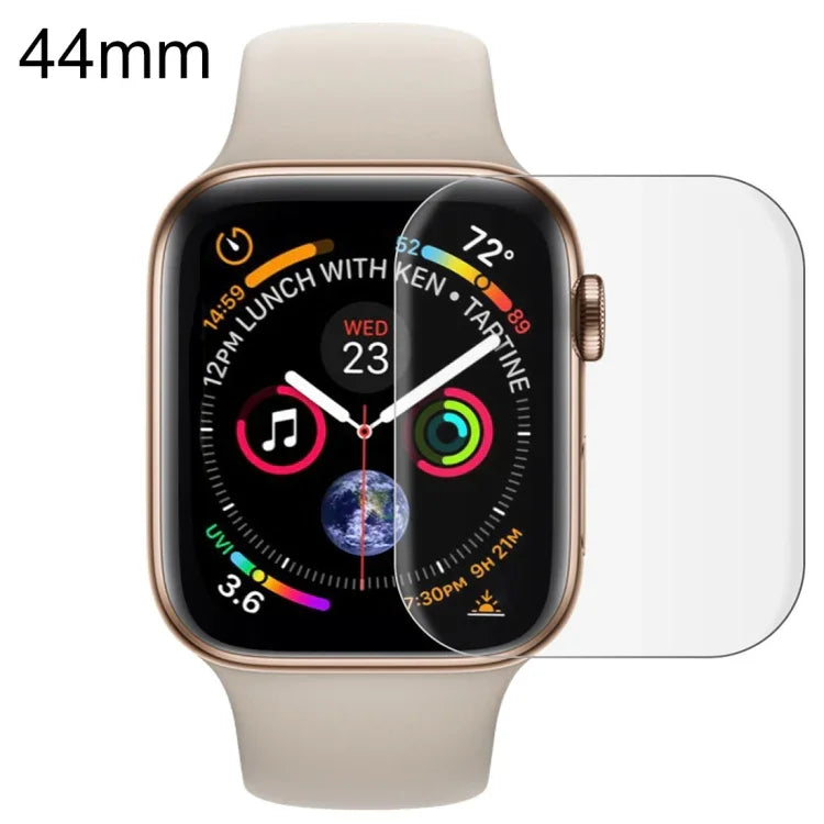 ฟิล์มกันรอยหน้าจอแบบนุ่ม PET ครอบคลุมเต็มจอ สำหรับ Apple Watch Series 6 / 5 / 4 / Watch SE ขนาด 44 มม. (ใส)(1 ชิ้น)