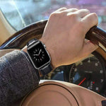 สายหนังพร้อมหัวเข็มขัดสีดำสำหรับ Apple Watch Series 10 42mm / 9&8&7 41mm / SE 3&SE 2&6&SE&5&4 40mm / 3&2&1 38mm, สำหรับ Apple Watch Series 8&7 41mm / SE 2&6&SE&5&4 40mm / 3&2&1 38mm