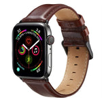 สายหนังพร้อมหัวเข็มขัดสีดำสำหรับ Apple Watch Series 10 42mm / 9&8&7 41mm / SE 3&SE 2&6&SE&5&4 40mm / 3&2&1 38mm, สำหรับ Apple Watch Series 8&7 41mm / SE 2&6&SE&5&4 40mm / 3&2&1 38mm