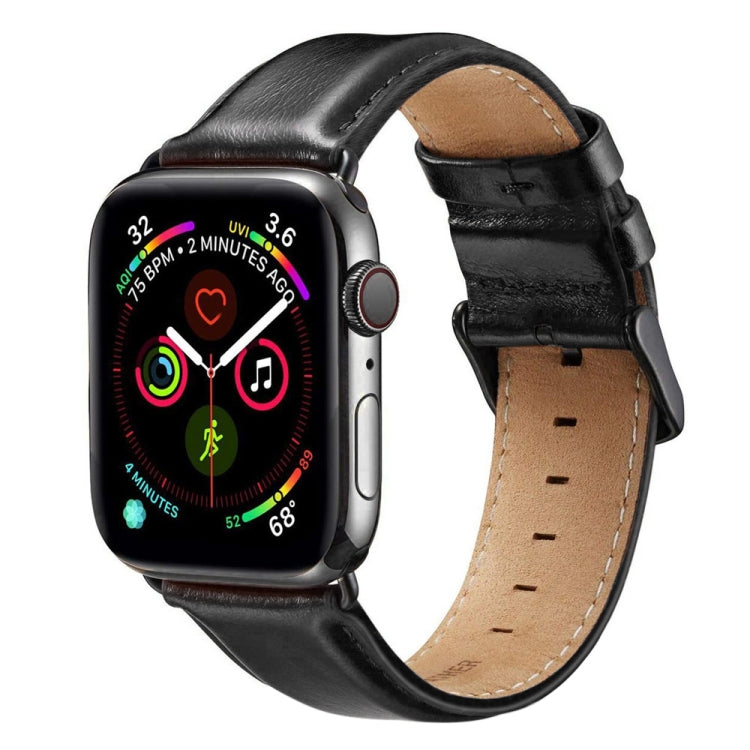 สายหนังพร้อมหัวเข็มขัดสีดำสำหรับ Apple Watch Ultra 49mm&Watch Ultra 2 49mm / Series 10 46mm / 9&8&7 45mm / SE 3&SE 2&6&SE&5&4 44mm / 3&2&1 42mm, สำหรับ Apple Watch Ultra 49mm / Series 8&7 45mm / SE 2&6&SE&5&4 44mm / 3&2&1 42mm