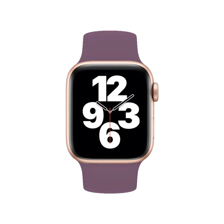 สำหรับ Apple Watch Series 10 ขนาด 42 มม. / 9&8&7 ขนาด 41 มม. / SE 3&SE 2&6&SE&5&4 ขนาด 40 มม. / 3&2&1 ขนาด 38 มม. สายนาฬิกาซิลิโคนยืดหยุ่นสีพื้น ขนาด S 130 มม.