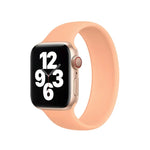 สำหรับ Apple Watch Series 10 ขนาด 42 มม. / 9&8&7 ขนาด 41 มม. / SE 3&SE 2&6&SE&5&4 ขนาด 40 มม. / 3&2&1 ขนาด 38 มม. สายนาฬิกาซิลิโคนยืดหยุ่นสีพื้น ขนาด S 130 มม.