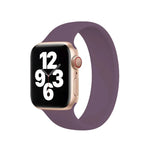 สำหรับ Apple Watch Series 10 ขนาด 42 มม. / 9&8&7 ขนาด 41 มม. / SE 3&SE 2&6&SE&5&4 ขนาด 40 มม. / 3&2&1 ขนาด 38 มม. สายนาฬิกาซิลิโคนยืดหยุ่นสีพื้น ขนาด M 143 มม.