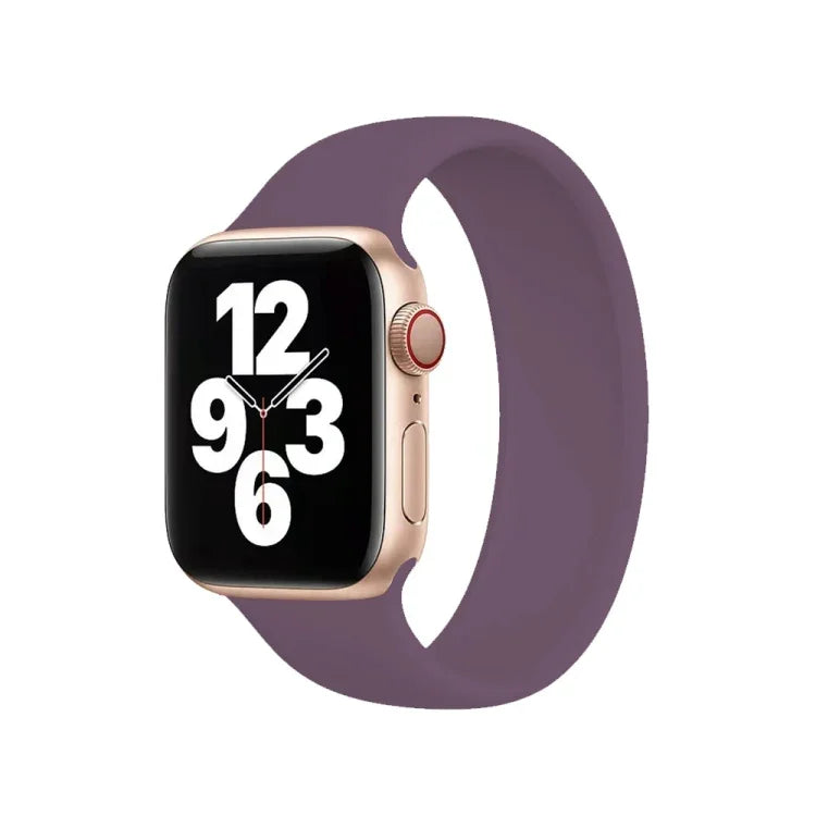 สำหรับ Apple Watch Series 10 ขนาด 42 มม. / 9&8&7 ขนาด 41 มม. / SE 3&SE 2&6&SE&5&4 ขนาด 40 มม. / 3&2&1 ขนาด 38 มม. สายนาฬิกาซิลิโคนยืดหยุ่นสีพื้น ขนาด M 143 มม.