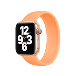 สายซิลิโคนยืดหยุ่นสีพื้นสำหรับ Apple Watch Series 10 42มม. / 9&8&7 41มม. / SE 3&SE 2&6&SE&5&4 40มม. / 3&2&1 38มม. ขนาด:L 156มม.