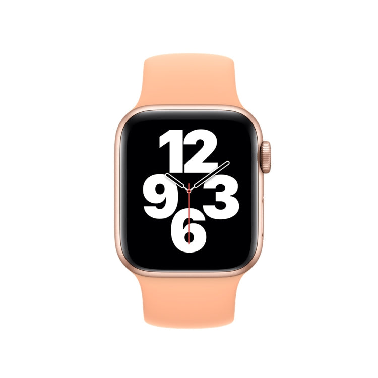 สายซิลิโคนยืดหยุ่นสีพื้นสำหรับ Apple Watch Series 10 42มม. / 9&8&7 41มม. / SE 3&SE 2&6&SE&5&4 40มม. / 3&2&1 38มม. ขนาด:L 156มม.