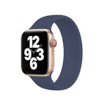 สายซิลิโคนยืดหยุ่นสีพื้นสำหรับ Apple Watch Series 10 42มม. / 9&8&7 41มม. / SE 3&SE 2&6&SE&5&4 40มม. / 3&2&1 38มม. ขนาด:L 156มม.