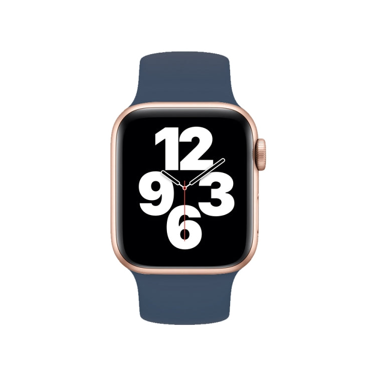 สายรัดนาฬิกาซิลิโคนยืดหยุ่นสีพื้น สำหรับ Apple Watch Ultra 49 มม. & Watch Ultra 2 49 มม. / Series 10 46 มม. / 9&8&7 45 มม. / SE 3&SE 2&6&SE&5&4 44 มม. / 3&2&1 42 มม. ขนาด:S 130 มม.