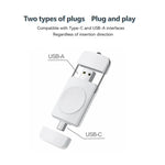 ที่ชาร์จไร้สายแม่เหล็ก U8S USB / Type-C ชาร์จเร็วสำหรับ Samsung Watch 3 / 4, 4 Classic, Active 1 / 2