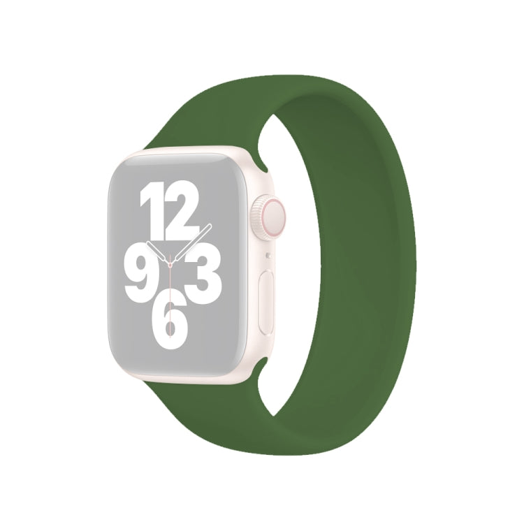สายซิลิโคนยืดหยุ่นสีพื้นสำหรับ Apple Watch Ultra 49 มม. & Watch Ultra 2 49 มม. / Series 10 46 มม. / 9&8&7 45 มม. / SE 3&SE 2&6&SE&5&4 44 มม. / 3&2&1 42 มม., ขนาด L 156 มม.