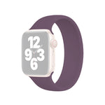 สายซิลิโคนยืดหยุ่นสีพื้นสำหรับ Apple Watch Ultra 49 มม. & Watch Ultra 2 49 มม. / Series 10 46 มม. / 9&8&7 45 มม. / SE 3&SE 2&6&SE&5&4 44 มม. / 3&2&1 42 มม., ขนาด L 156 มม.