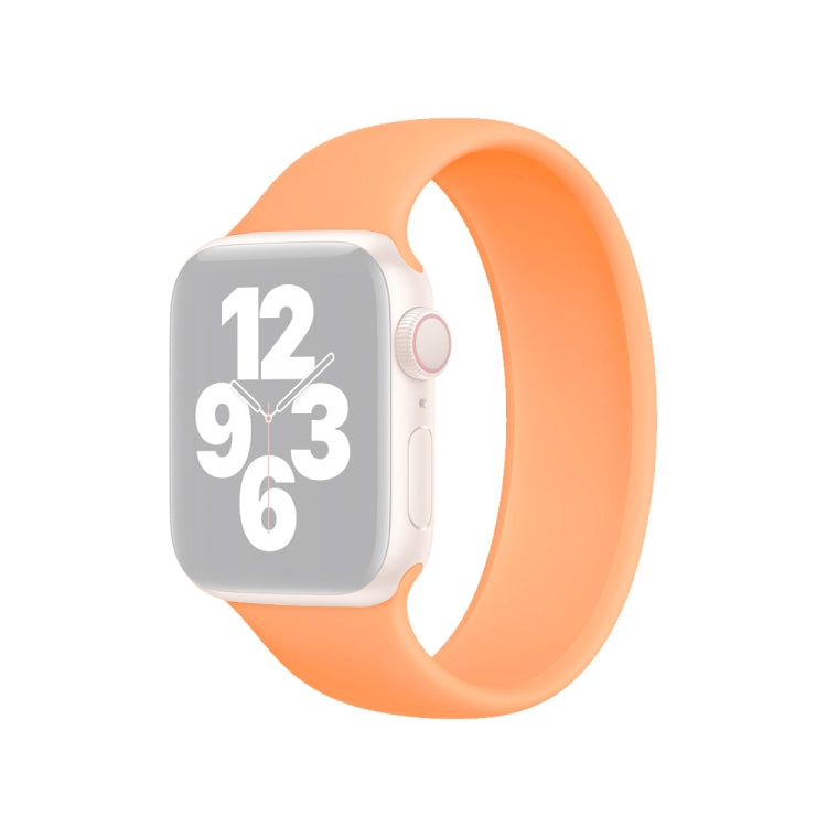 สายซิลิโคนยืดหยุ่นสีพื้นสำหรับ Apple Watch Ultra 49 มม. & Watch Ultra 2 49 มม. / Series 10 46 มม. / 9&8&7 45 มม. / SE 3&SE 2&6&SE&5&4 44 มม. / 3&2&1 42 มม., ขนาด L 156 มม.
