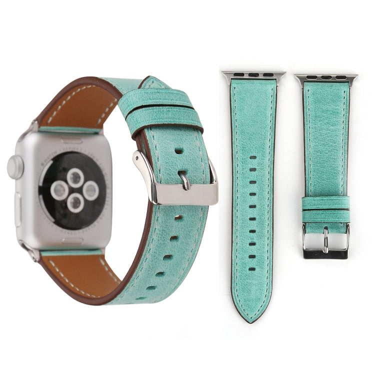 สายหนังแท้สไตล์ใหม่ สำหรับ Apple Watch Series 10 42mm / 9&8&7 41mm / SE 3&SE 2&6&SE&5&4 40mm / 3&2&1 38mm, 38mm
