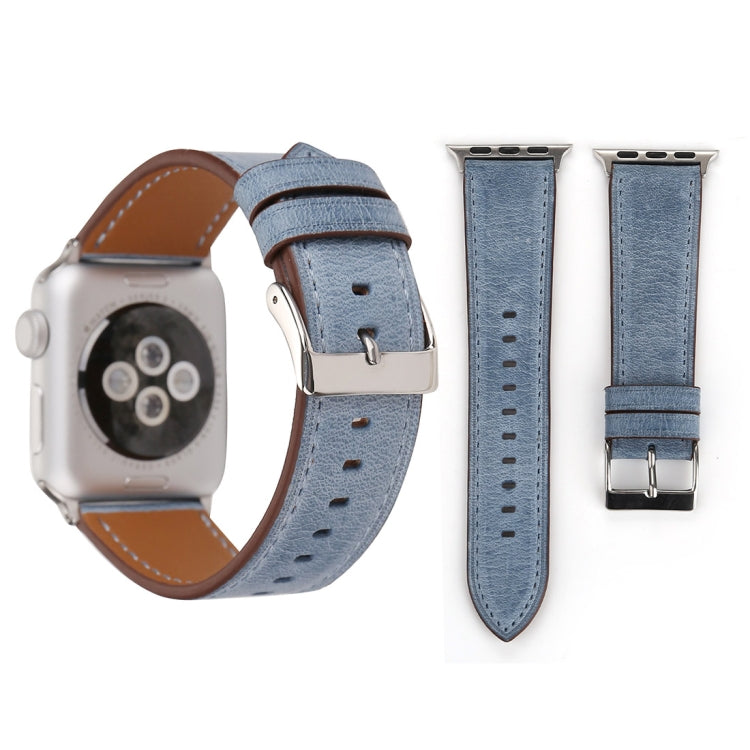 สายหนังแท้สไตล์ใหม่ สำหรับ Apple Watch Series 10 42mm / 9&8&7 41mm / SE 3&SE 2&6&SE&5&4 40mm / 3&2&1 38mm, 38mm