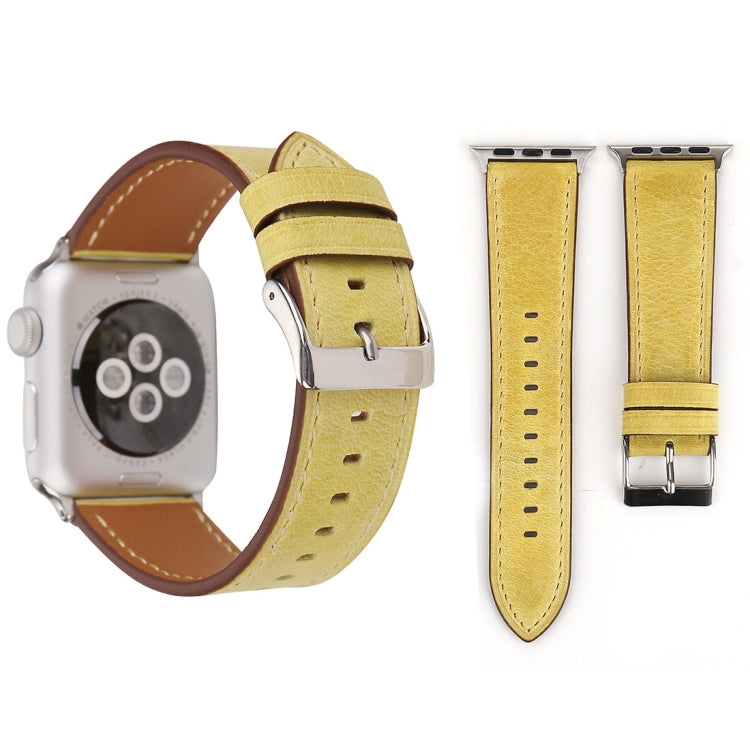 สายหนังแท้สไตล์ใหม่ สำหรับ Apple Watch Series 10 42mm / 9&8&7 41mm / SE 3&SE 2&6&SE&5&4 40mm / 3&2&1 38mm, 38mm