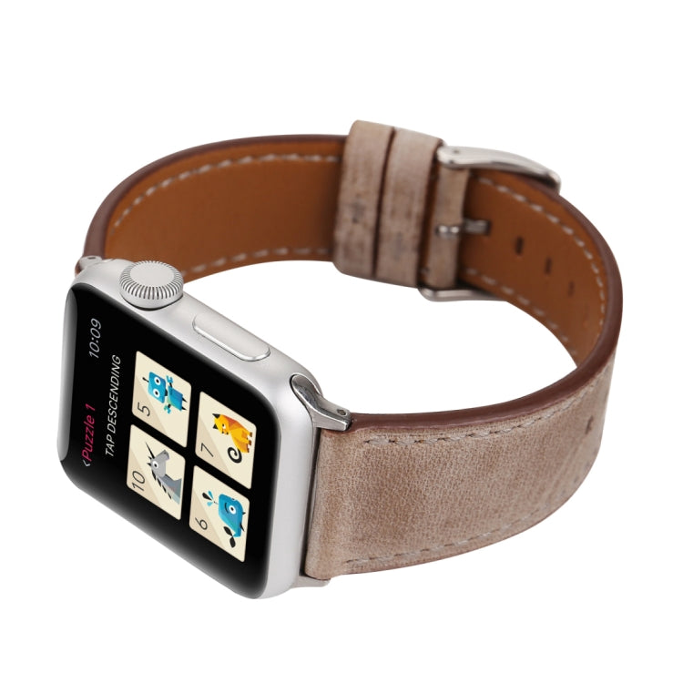สายหนังแท้สไตล์ใหม่ สำหรับ Apple Watch Series 10 42mm / 9&8&7 41mm / SE 3&SE 2&6&SE&5&4 40mm / 3&2&1 38mm, 38mm