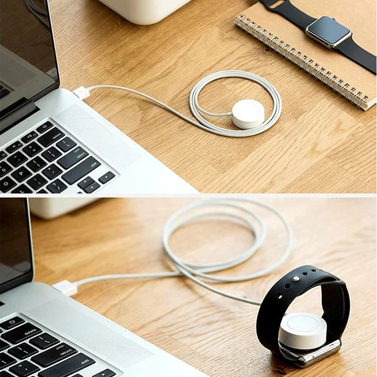 ที่ชาร์จไร้สายแม่เหล็ก 1m สำหรับ Apple Watch Series Ultra & 10 / 9 / 8 / 7 / 6 / 5 / 4 / 3 / 2, 1m