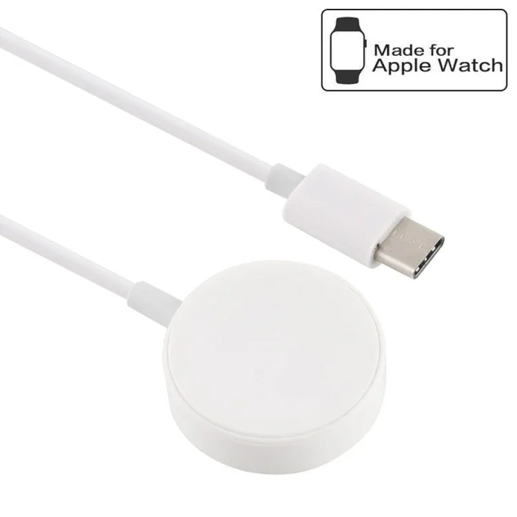 ที่ชาร์จไร้สายแม่เหล็กแบบพกพา Type-C 30cm สำหรับ Apple Watch Series Ultra & 8 & 7 & 6 & 5 & 4 & 3 & 2