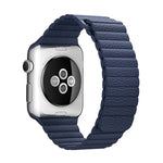 สายรัดนาฬิกาหนัง PU พร้อมตัวล็อกแม่เหล็กแบบห่วง สำหรับ Apple Watch ขนาด 38 มม.