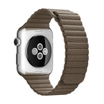 สายรัดข้อมือหนัง PU แบบล็อกแม่เหล็กสำหรับ Apple Watch 42mm